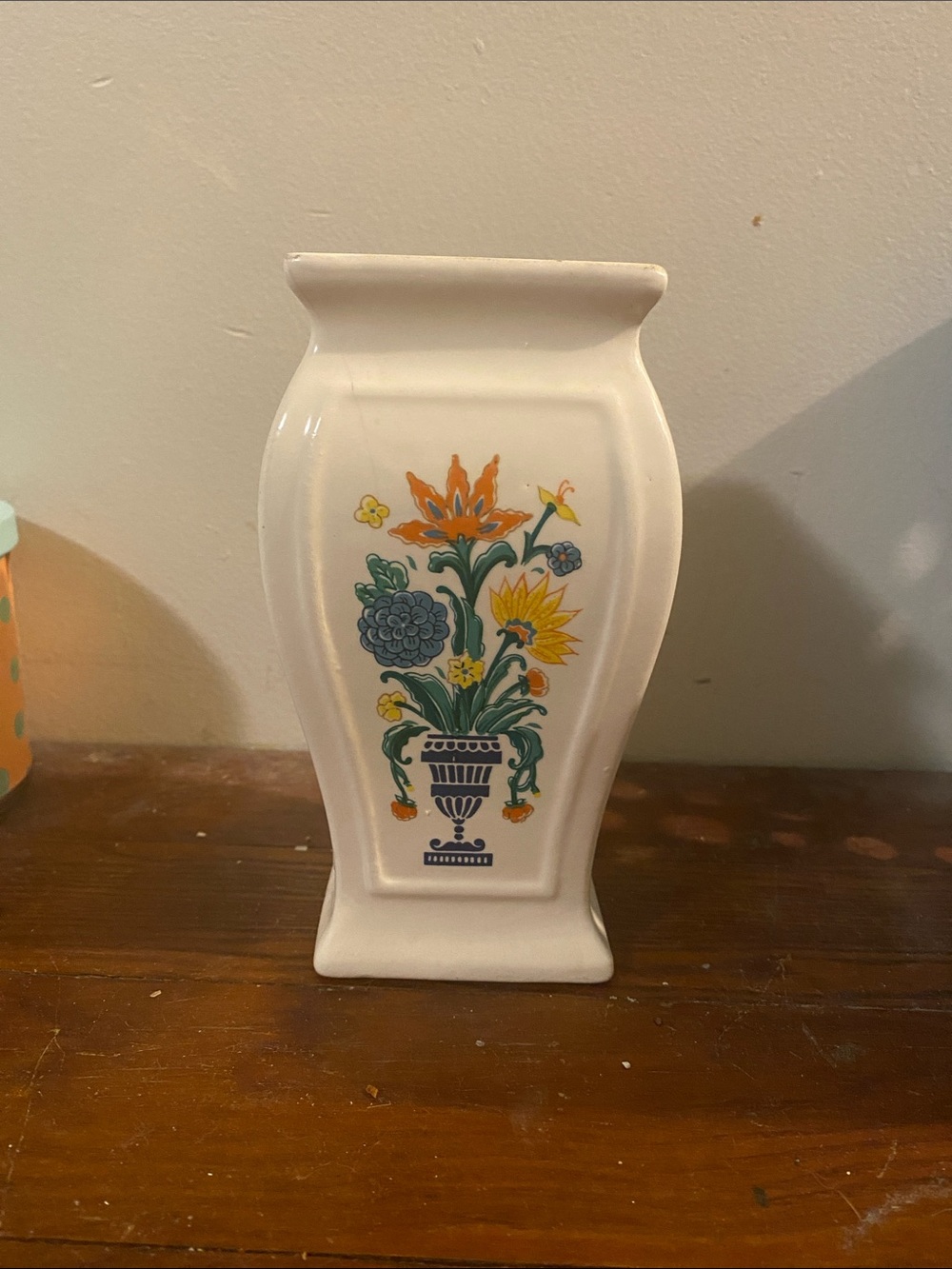 Vintage Hypnotique collectable -Decorative Ceramic Vase with Floral Motif